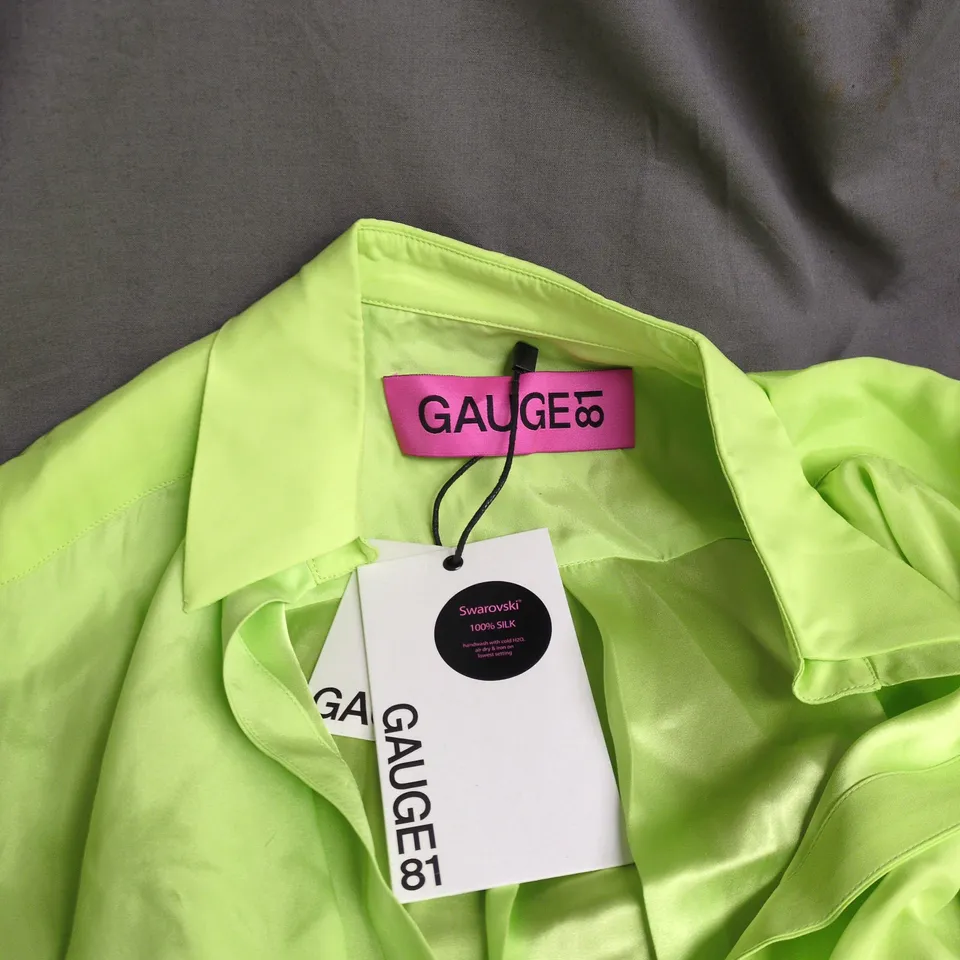 GAUGE81 NAHA SHORT DRESS – GREEN, UK 8 (XS)