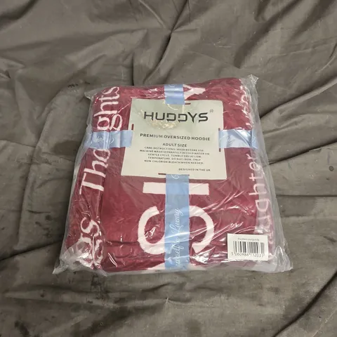 HUDDYS SEALED PREMIUM OVERSIZED HOODIE - ADULT - BURGUNDY