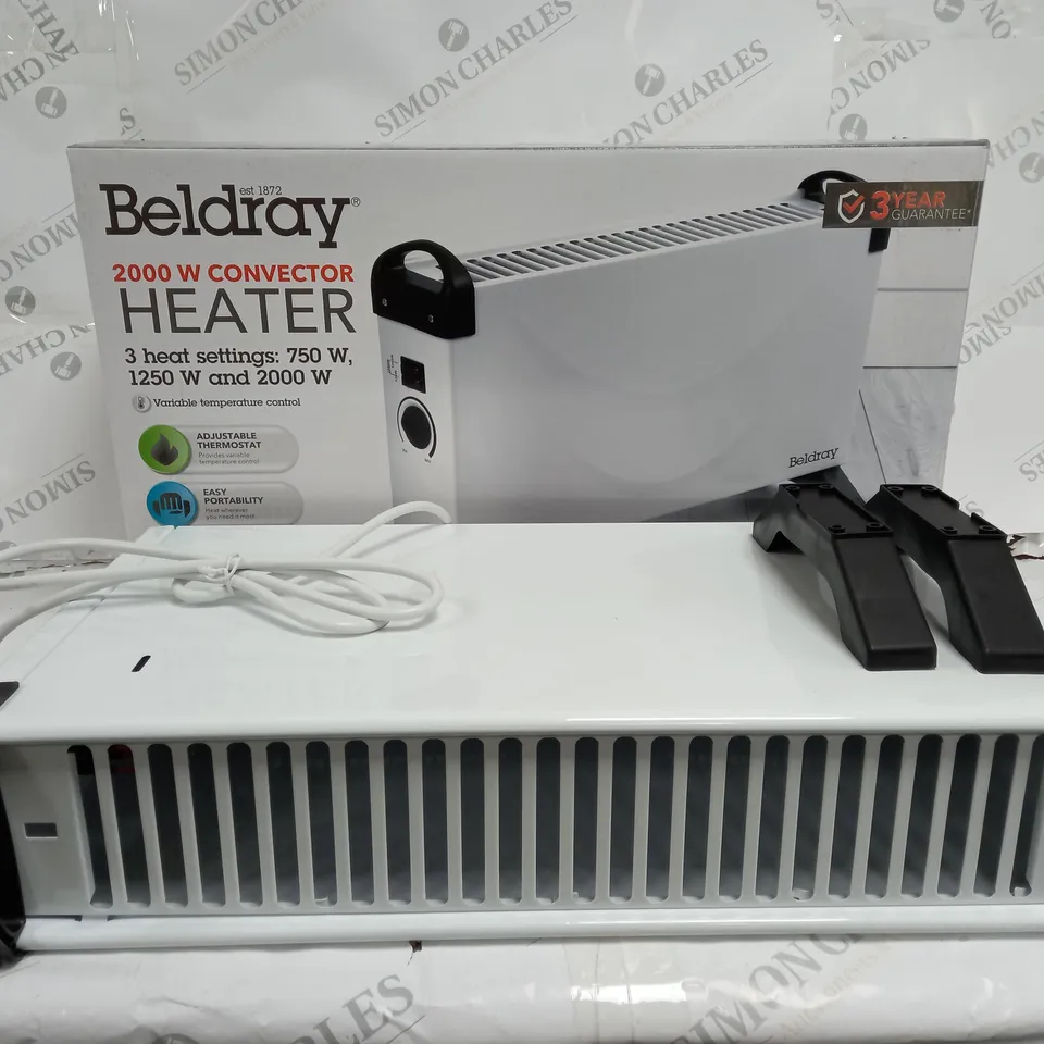 BOXED BELDRY 2000W CONVECTOR HEATER
