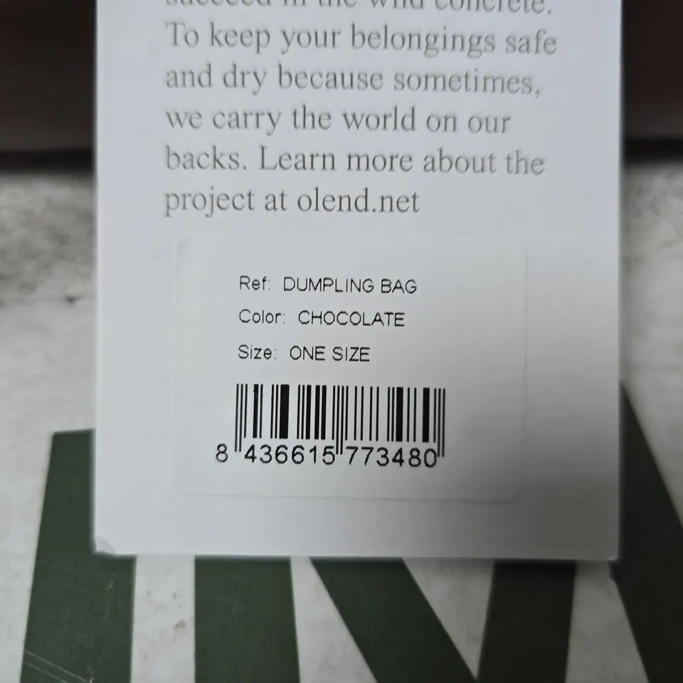 OLEND DUMPLING BAG – CHOCOLATE
