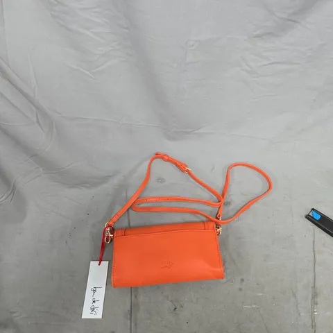 BEN DE LISI ORANGE LEATHER CROSSBODY BAG 