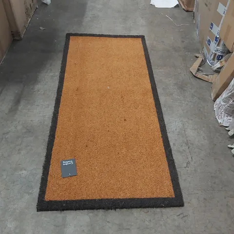 DOUBLE DOORMAT WITH CHARCOAL BORDER - COIR, 125 x 55cm