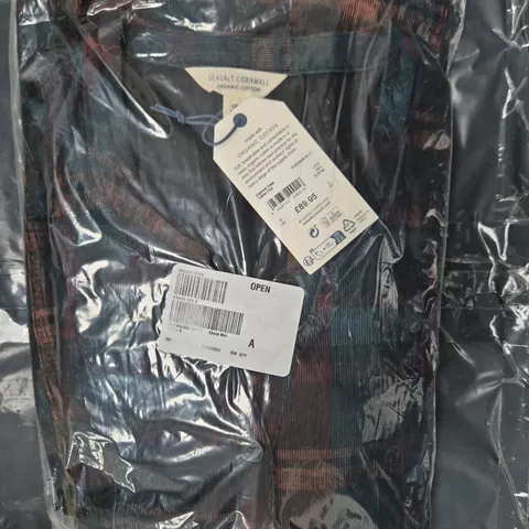 SEALED SEASALT CORNWALL WIGHTWICK DRESS IN DARK MULTICOLOUR CHECK SIZE 8