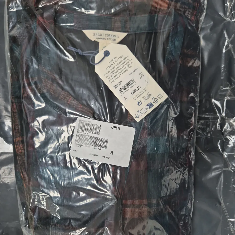 SEALED SEASALT CORNWALL WIGHTWICK DRESS IN DARK MULTICOLOUR CHECK SIZE 8