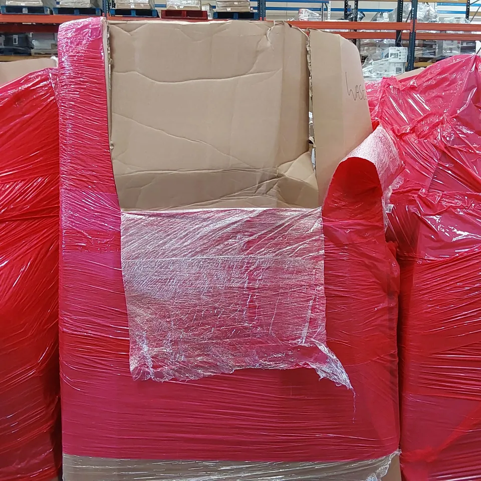 PALLET OF ASSORTED CONSUMER PRODUCTS TO INCLUDE: TENECO VACUUM CLEANER, PLAYPEN, SWIVEL STOOL, KID'S SWIVEL CHAIR, TOILET SEAT ECT