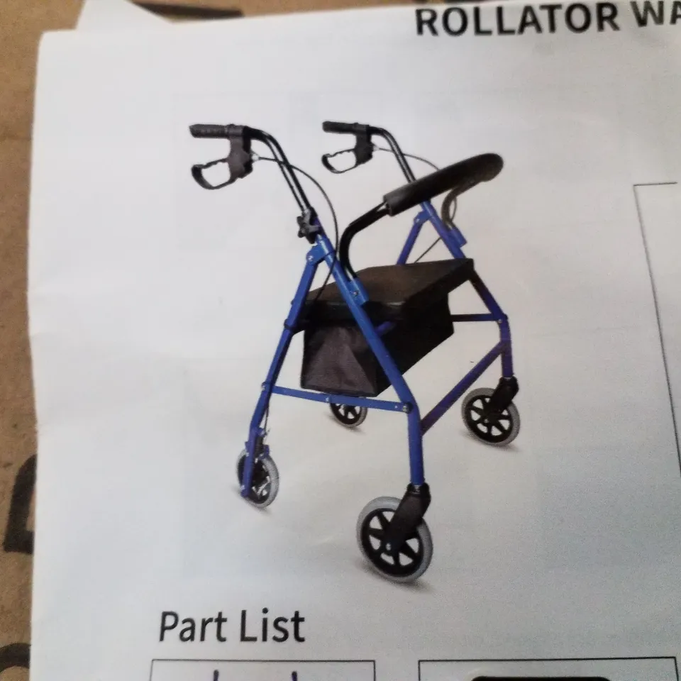 BOXED ROLLATOR WALKER - RED