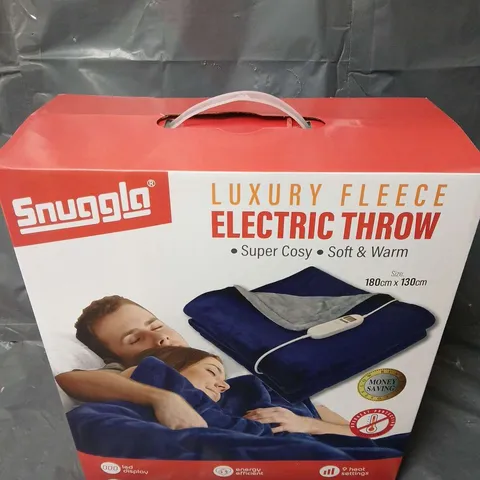 BOXED SNUGGLA ELECTRIC THROW IN BLUE