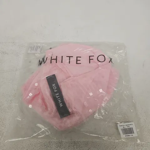 WHITE FOX TWILIGHT GROOVE SEQUIN MINI SKIRT β BABY PINK, XS