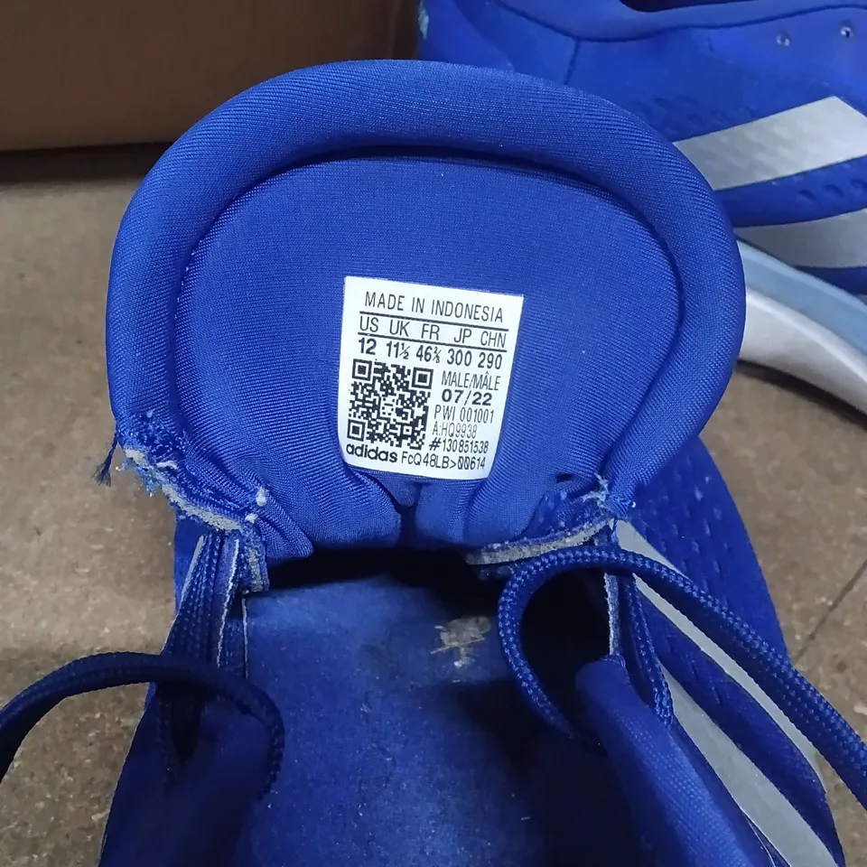 ADIDAS BLUE RUNNING SHOES – US 12 (UK 11)