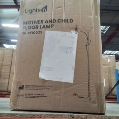 BOXED MOTHER AND CHILD FLOOR LAMP