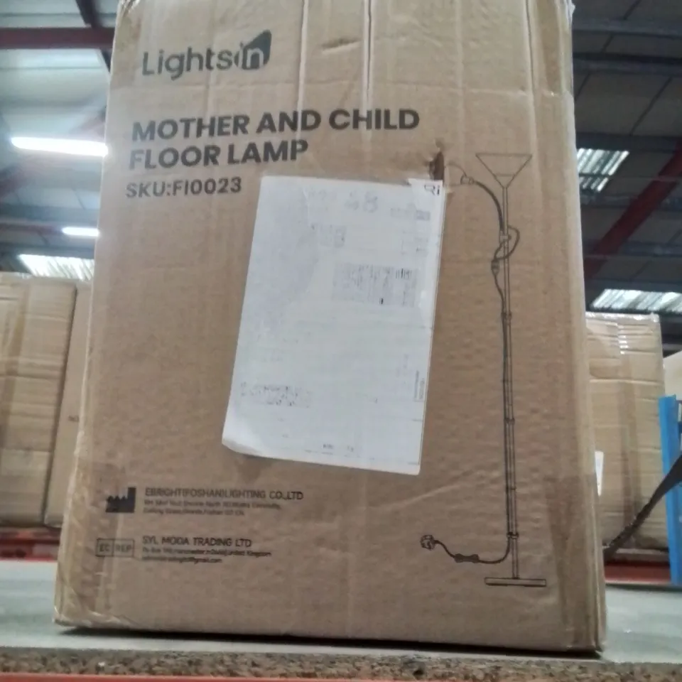 BOXED MOTHER AND CHILD FLOOR LAMP