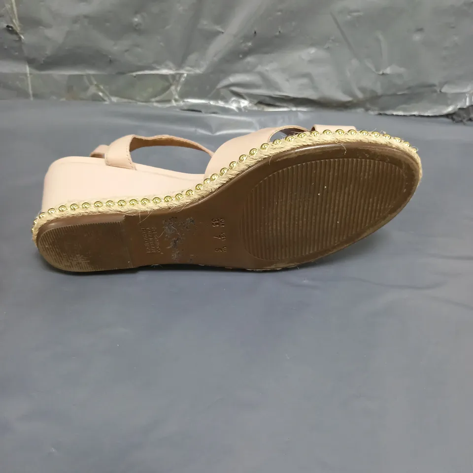 DUNE WEDGE HEEL SANDALS PINK SIZE 5 
