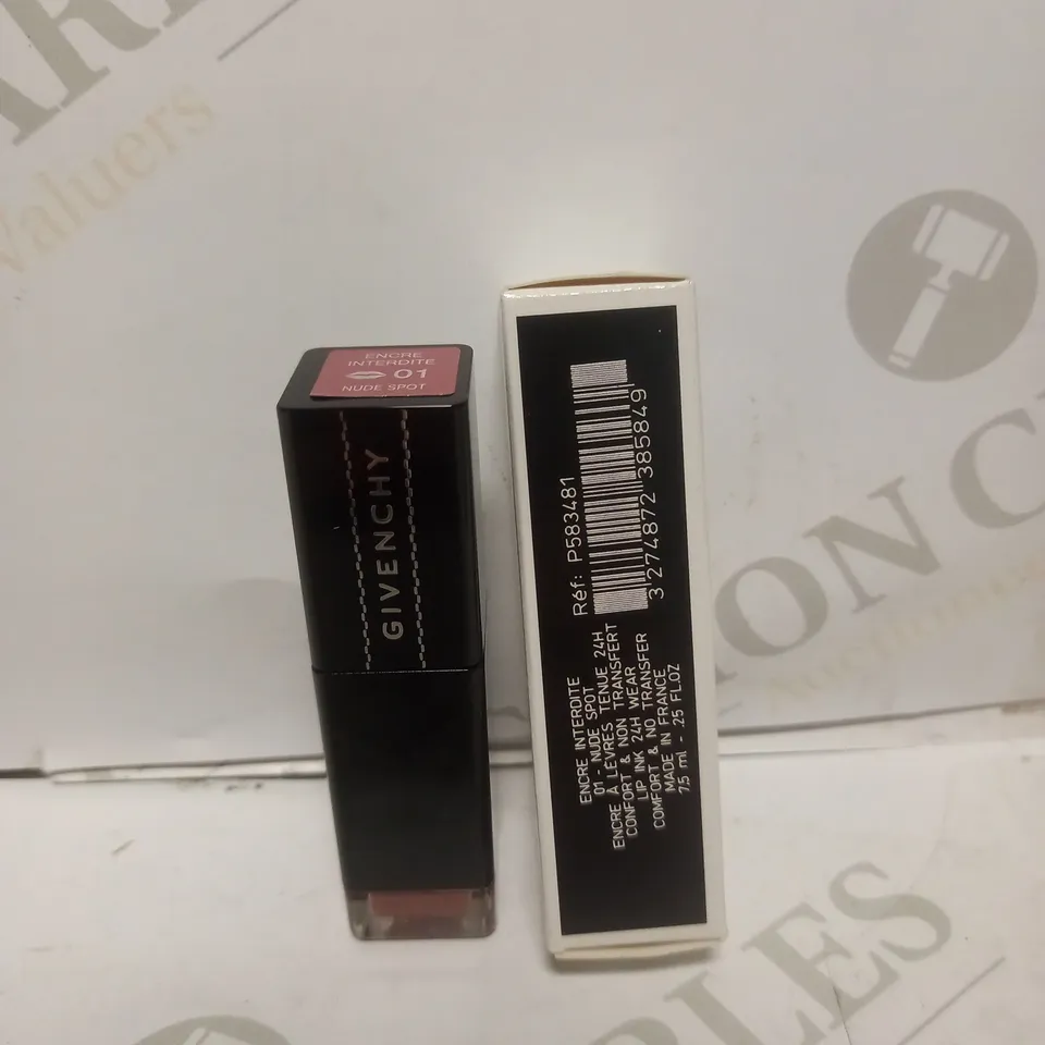BOX OF APPROX 12 GIVENCHY COMFORT & NO TRANSFER LIP GLOSS IN 01-NUDE SPOT