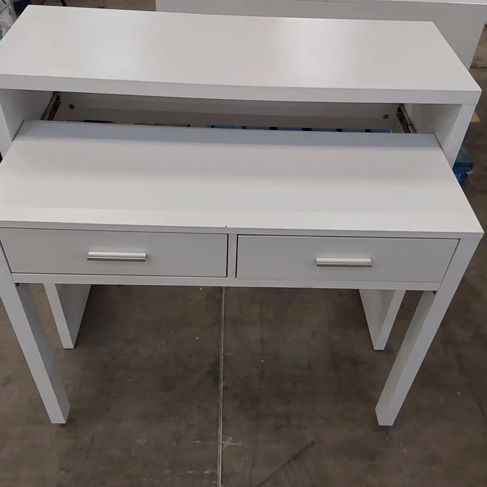 BRAND NEW 2-DRAWER CONSOLE TABLE - WHITE (1 ITEM)