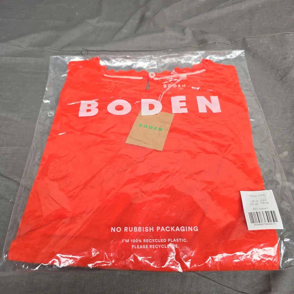 BODEN RED TOP SIZE 10