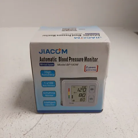 JIACOM AUTOMATIC BLOOD PRESSURE MONITOR – WRIST TYPE, MODEL BP180W