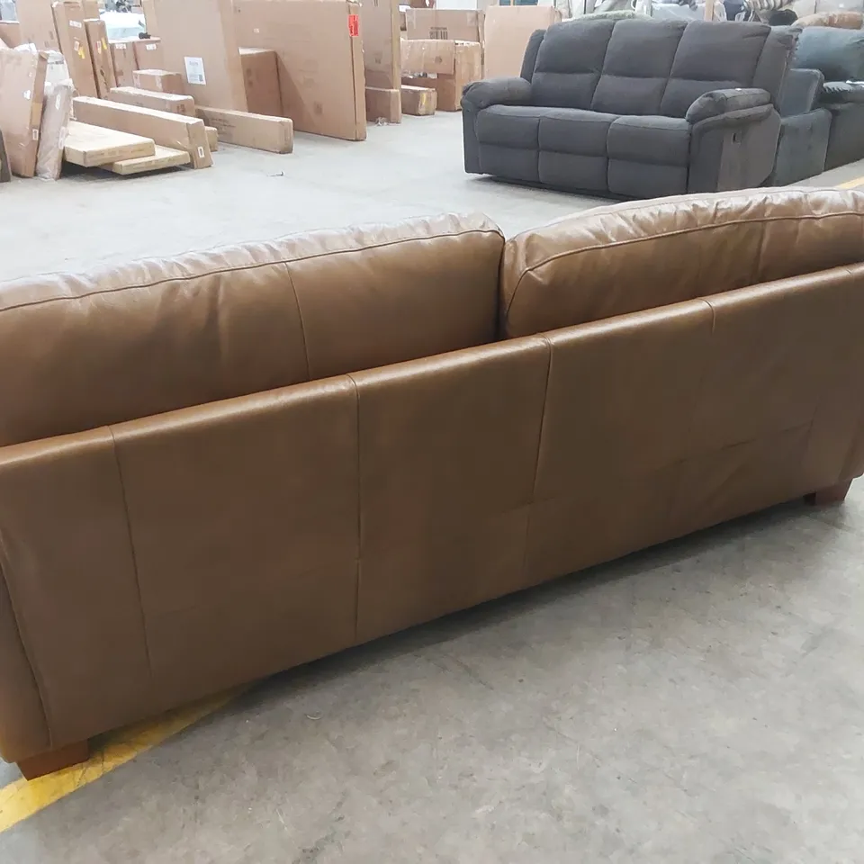 BAILEY 4 SEATER LEATHER SOFA - TAN RRP £949