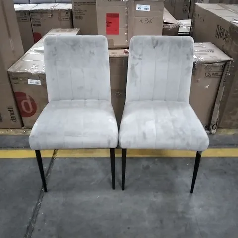 PAIR OF DANETTI VELVET DINING CHAIRS