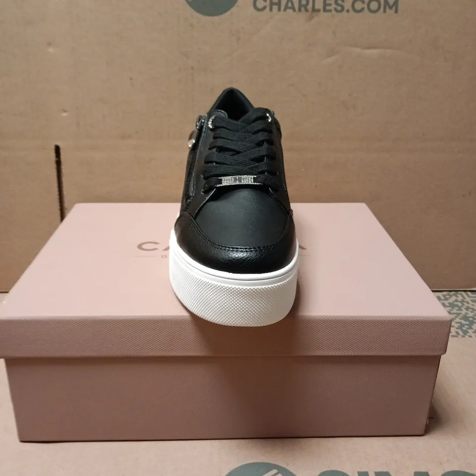 CARVELA JIVE ZIP BLACK SYNTHETIC TRAINERS – UK 5 (EU 38)
