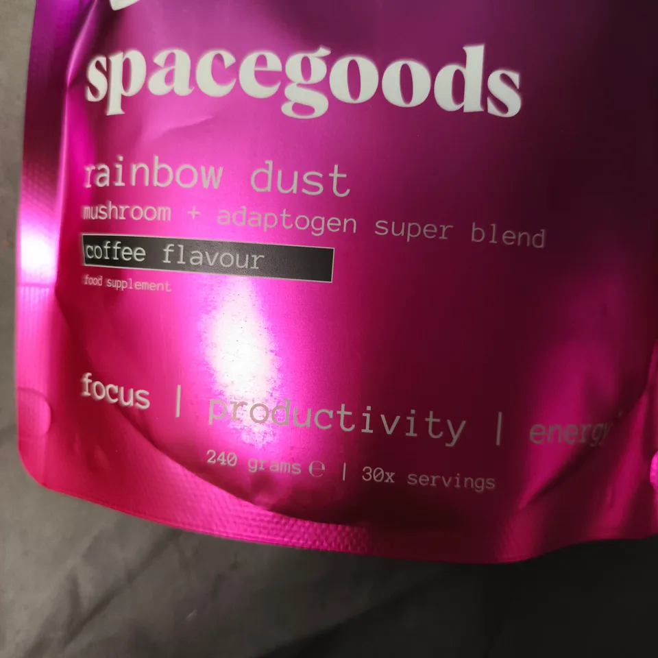 SPACEGOODS RAINBOW DUST – COFFEE FLAVOUR MUSHROOM + ADAPTOGEN SUPER BLEND (FOOD SUPPLEMENT)