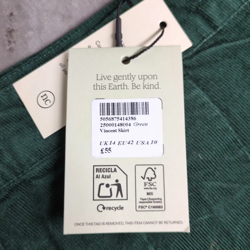 NOBODY'S CHILD VINCENT SKIRT – UK14 (EU42, US10), GREEN