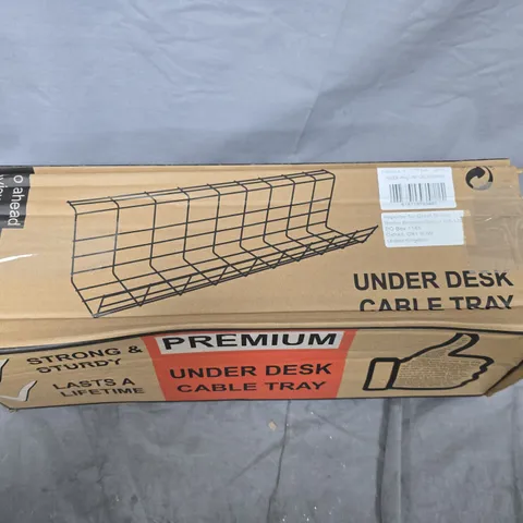 UNDER DESK CABLE TRAY – PREMIUM WIRE MESH CABLE MANAGEMENT TRAY