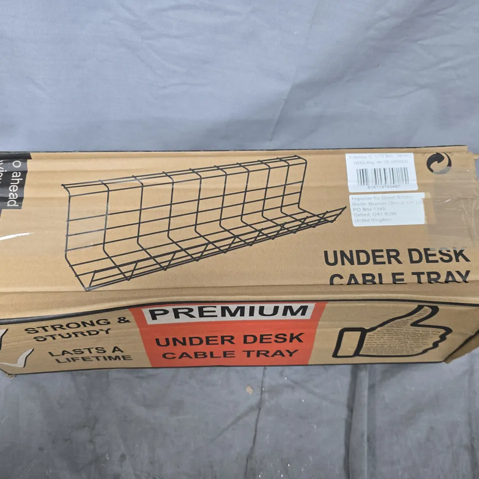 UNDER DESK CABLE TRAY – PREMIUM WIRE MESH CABLE MANAGEMENT TRAY