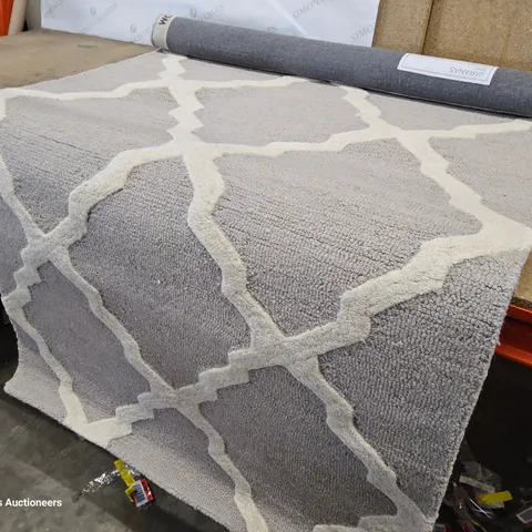 CHEEVER HAND TUFTED WOOL GREY RUG 3'6" × 5'6"