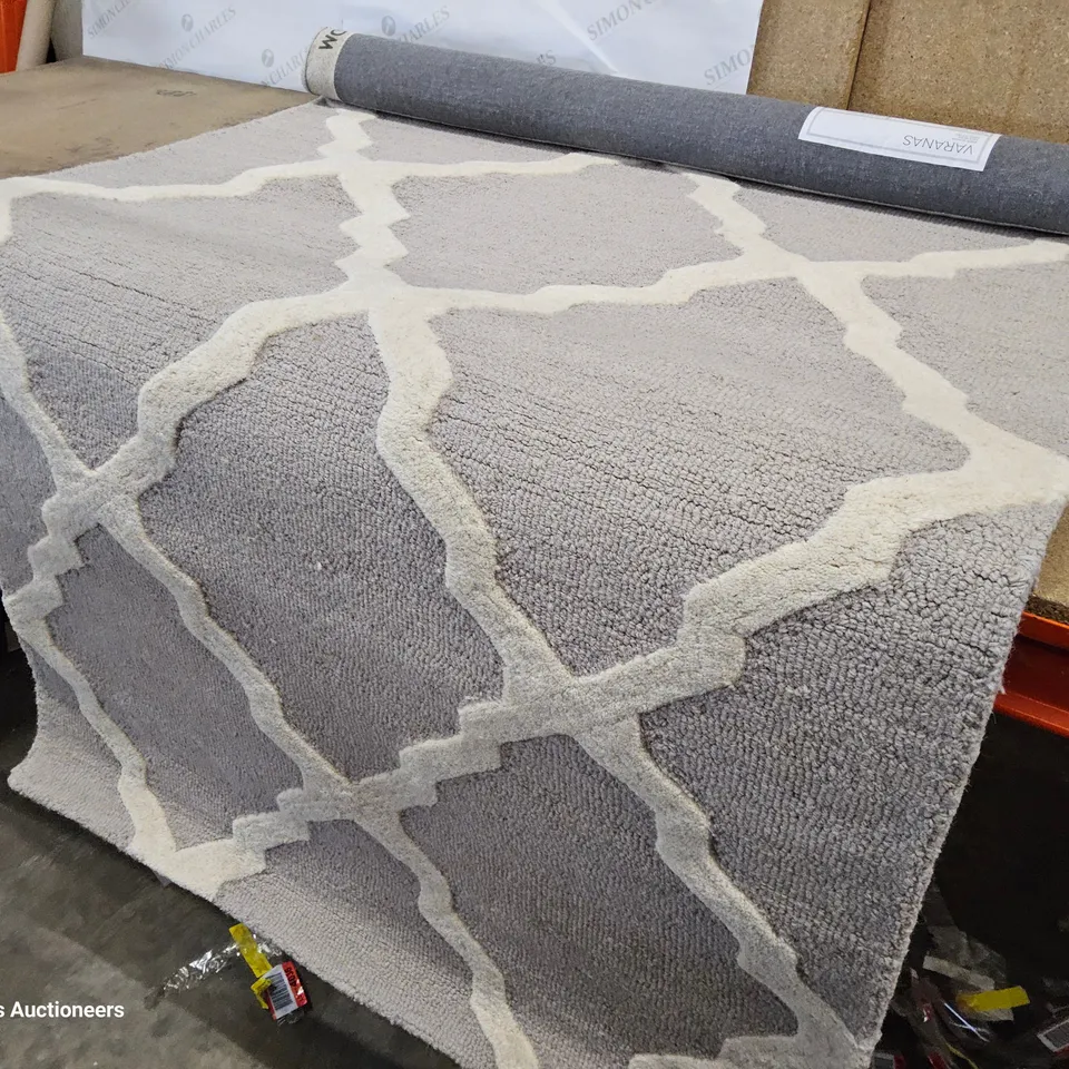 CHEEVER HAND TUFTED WOOL GREY RUG 3'6" × 5'6"