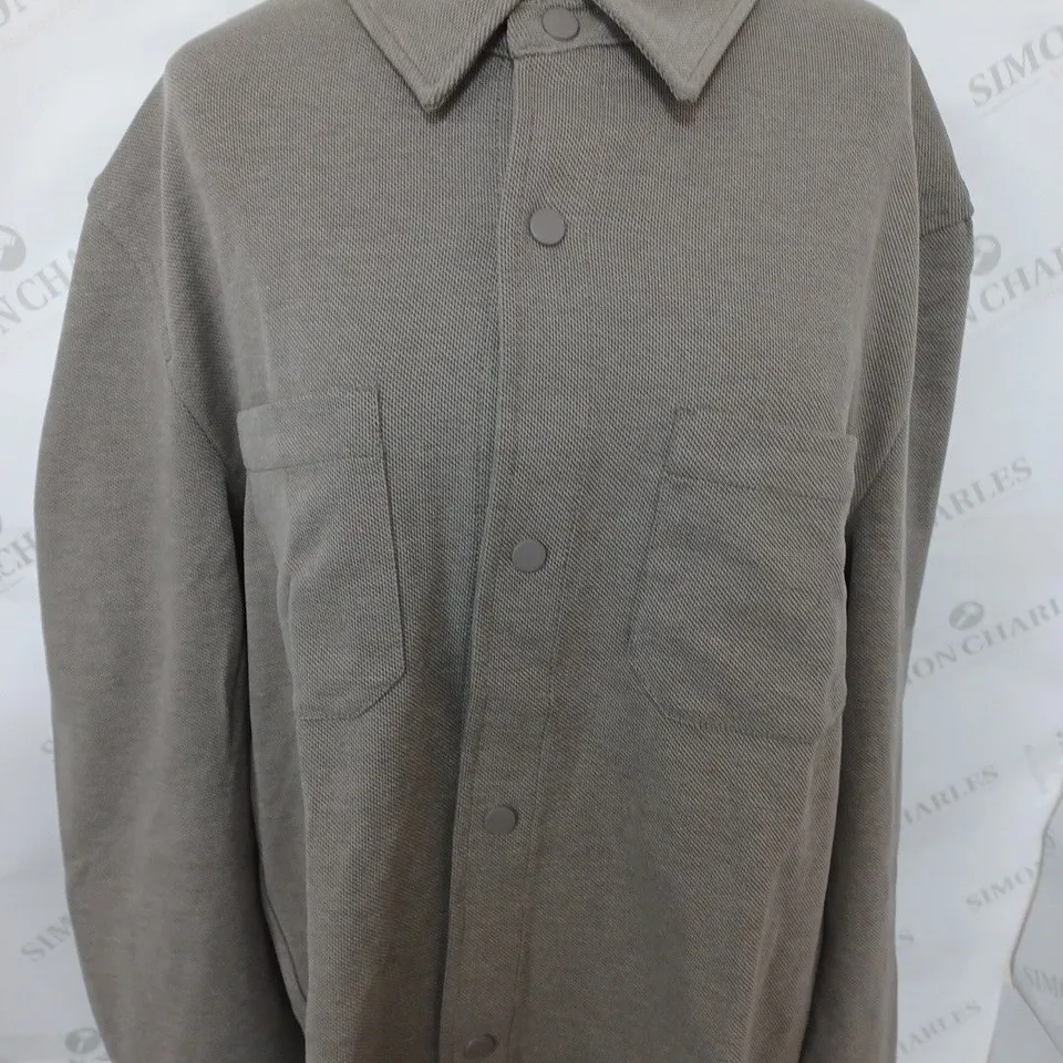 ZARA LONG SLEEVE SHIRT IN STONE SIZE XL