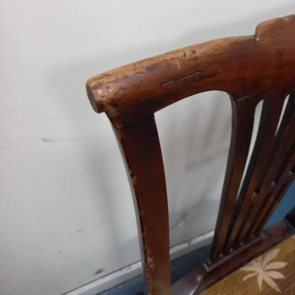 UPHOLSTERED WOODEN DINING CHAIR / COLLECTION ONLY