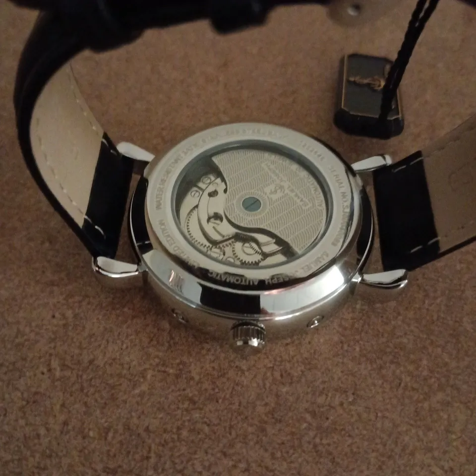 BOXED SAMUEL JOSEPH AUTOMATIC LIMITED EDITION SILVER WATCH