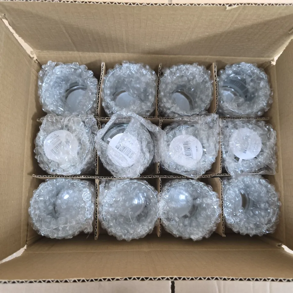 GISELA GRAHAM LONDON - SNOW SCENE GLASS VOTIVE HOLDERS – BOX OF 12