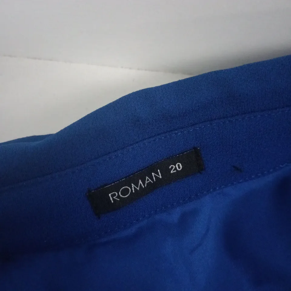 ROMAN WOMEN'S FIT-AND-FLARE DRESS, ROYAL BLUE, UK SIZE 20