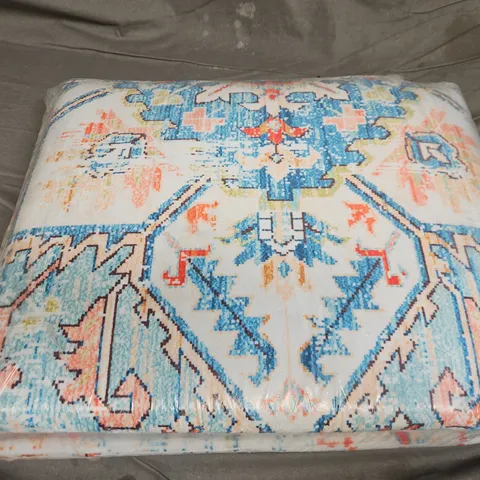 BAGGED PATTERNED RUG IN BLUE MULTI (SIZE UNSPECIFIED)