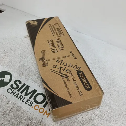 TONBLIX 3-WHEEL SCOOTER – BOXED (MISSING PARTS: AXLE)
