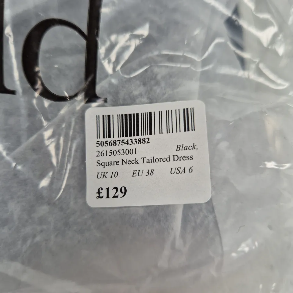 Nobody's Child Black Square-Neck Tailored Dress – UK 10