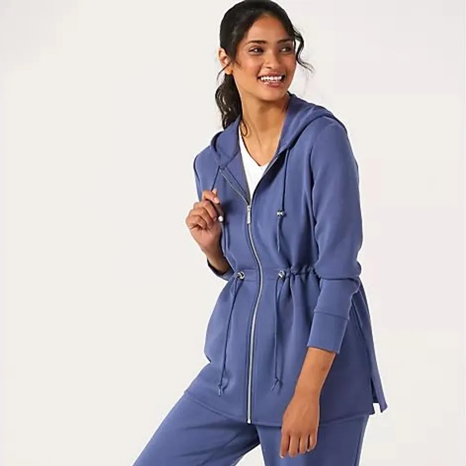 RUTH LANGSFORD LEISUREWEAR ZIP JACKET GREY EXTRA LARGE