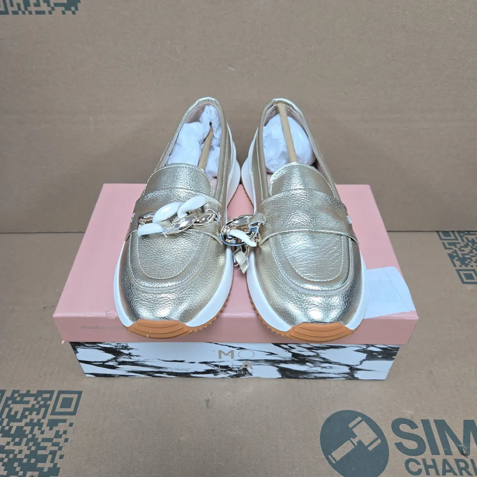 MODA IN PELLE SORRENTO LOAFER SOFT GOLD SIZE 8