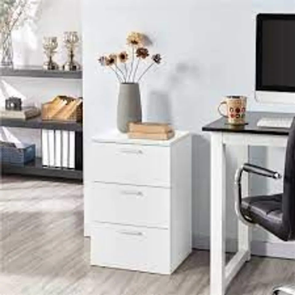 BOXED CARSANDRA 3-DRAWER BEDSIDE TABLE (1 BOX)