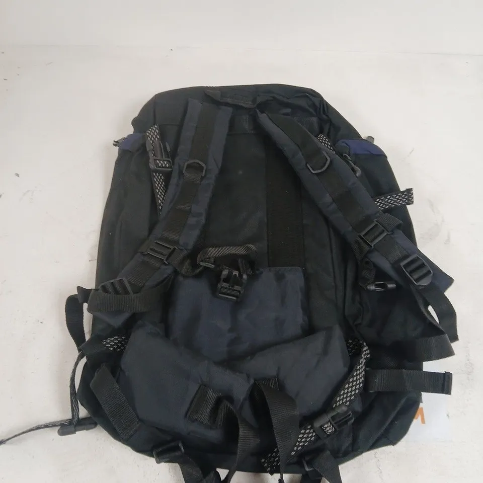 OUTDOOR GEAR RUCKSACK – BLACK WITH BLUE ACCENTS