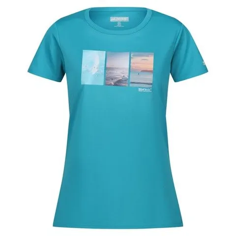 REGATTA WOMENS FINGAL VIII SHORT SLEEVE T-SHIRT TAHOE BLUE SIZE 18