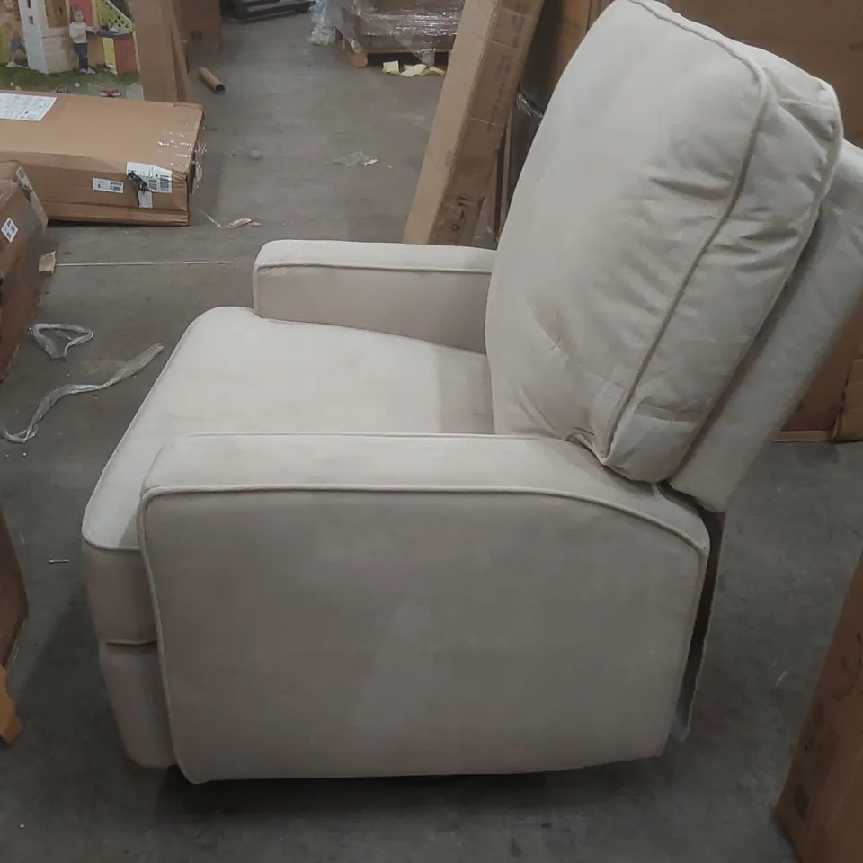 DESIGNER FABRIC UPHOLSTERED SWIVEL/ROCKING ARMCHAIR