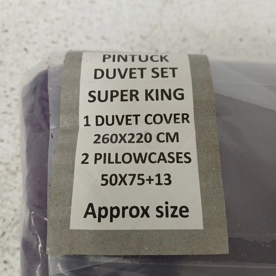 GALLANT GLOBAL DIAMOND PINTUCK DUVET SET – SUPER KING