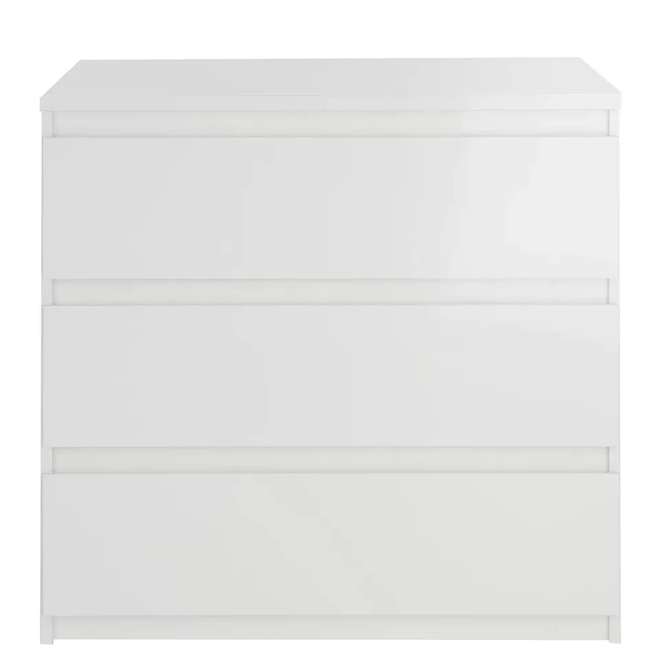 3 DRAWER CHEST - WHITE GLOSS - COLLECTION ONLY