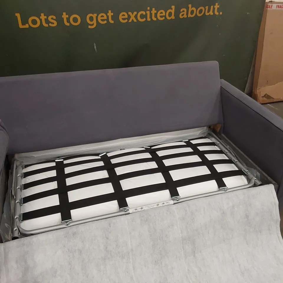 QUALITY DESIGNER CORNER SOFA BED - GREY FABRIC