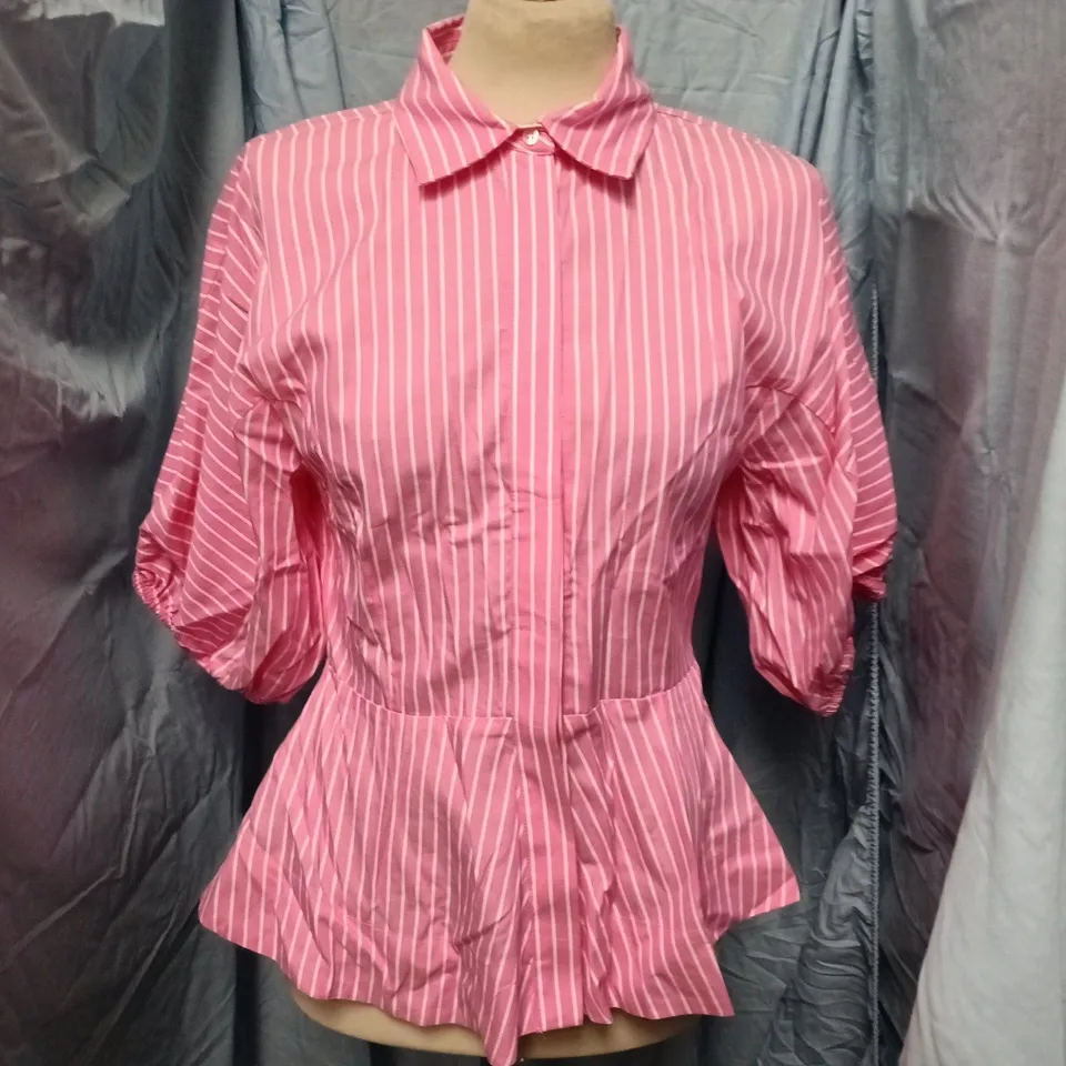 ZARA PINK STRIPED SHIRT – SIZE M (US)