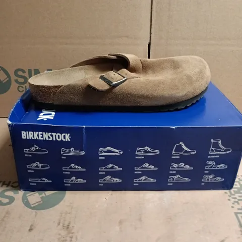 BIRKENSTOCK BOSTON BS SANDALS – DARK TEA TONAL, UK 8 (EU 42) PAIR