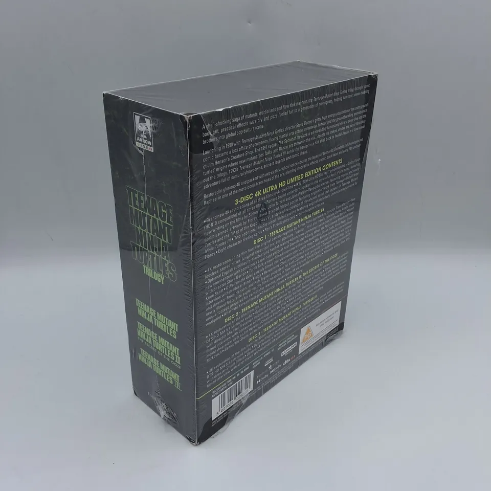 SEALED TEENAGE MUTANT NINJA TURTLES TRILOGY 4K ULTRA HD BOX SET