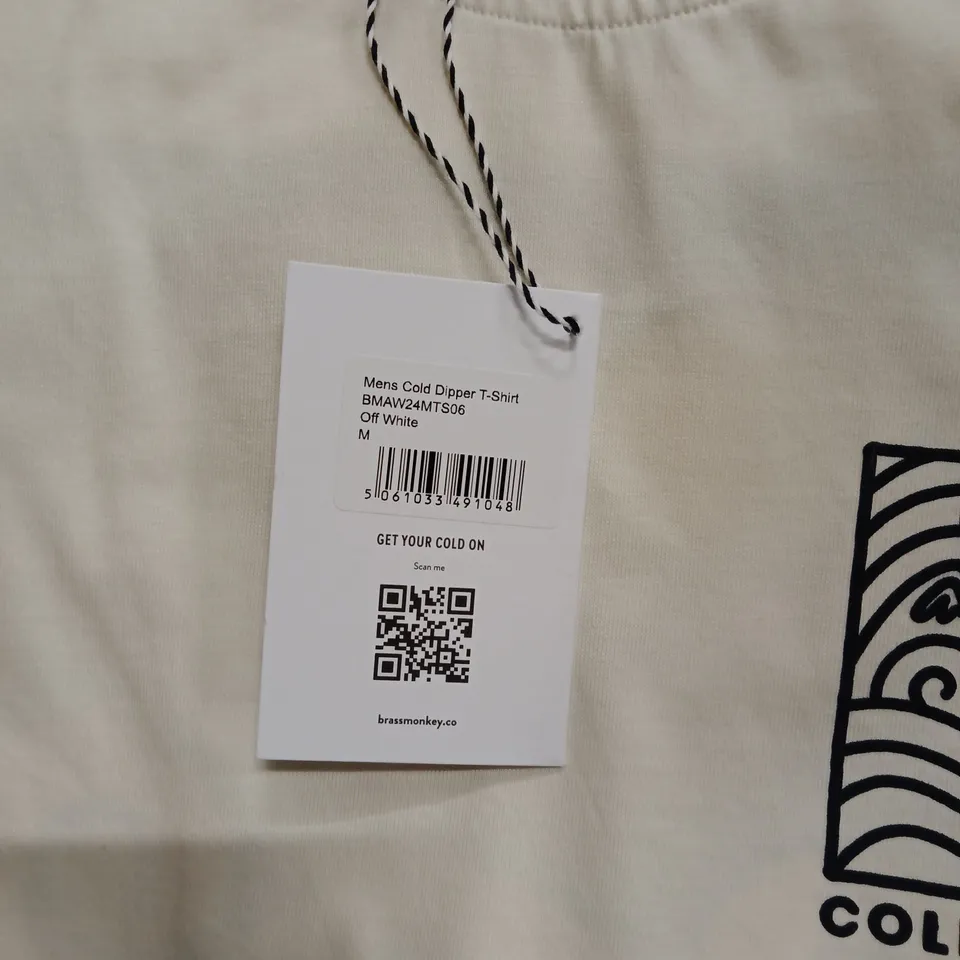 BRAND NEW BRASS MONKEY MENS T-SHIRT - APPROXIMATELY 33X -OFF WHITE - // BMAW24MTS06 // SIZE: M